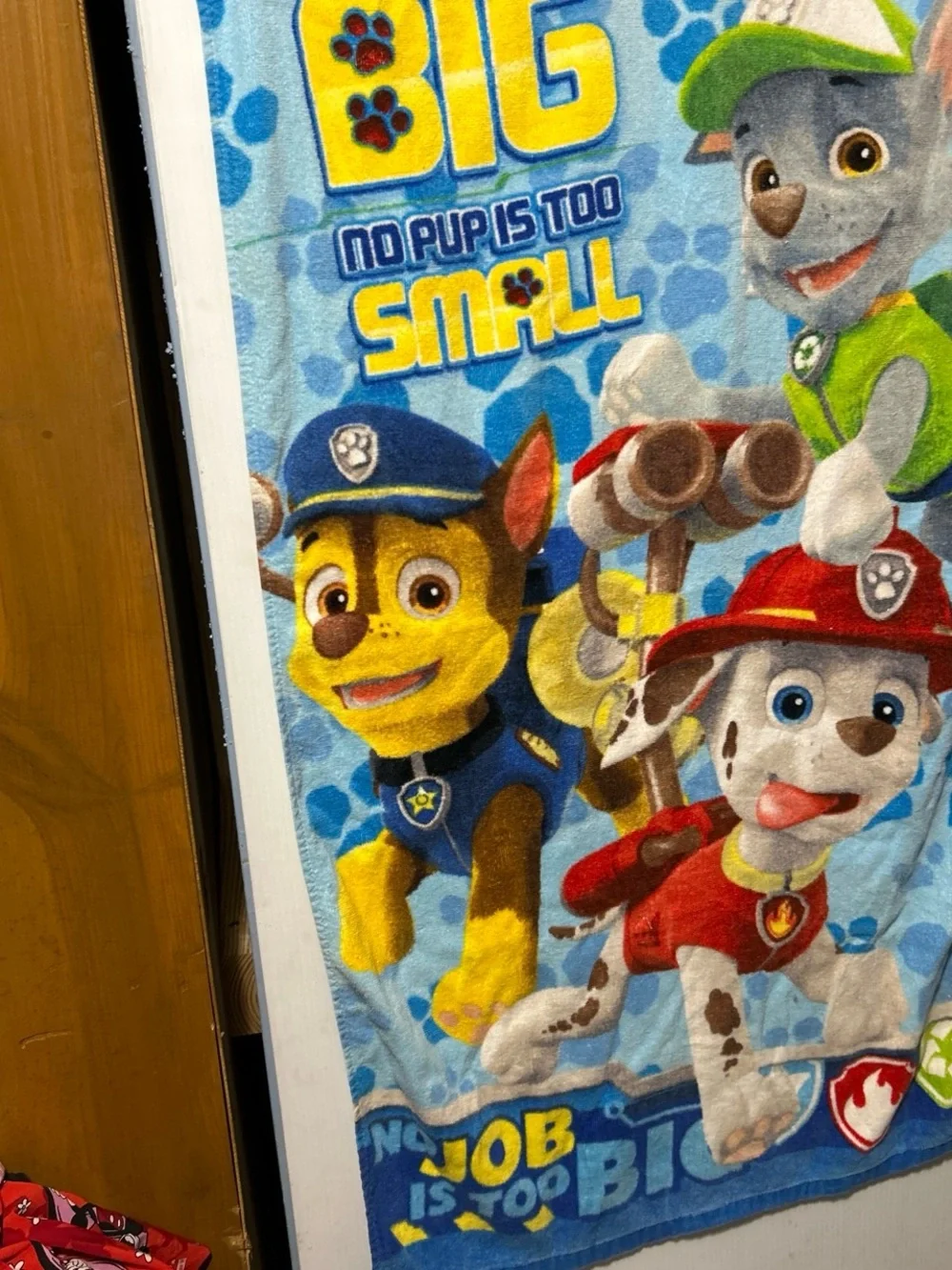 Paw Patrol Blue Yellow Red Character Beach Towel Set